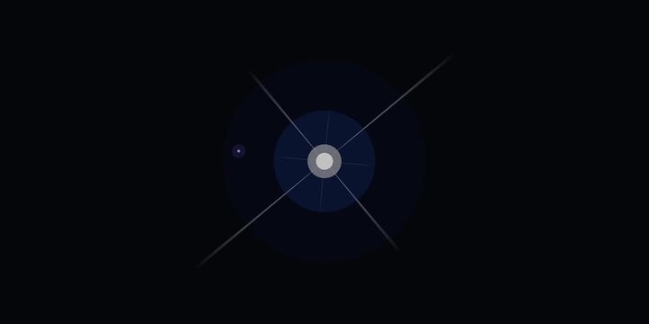 Sirius Binary Star System: Brightest Star Animation with Soft Glow and Diffraction Spikes