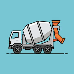 Fototapeta premium Cement Mixer Truck