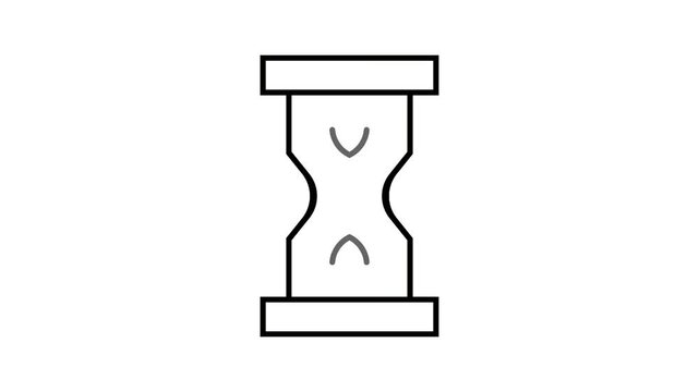 Black clock icon isolated on white background. watch clock time icon.