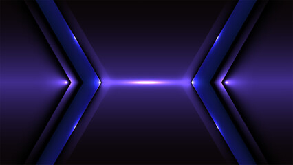 neon abstract technology geometric backdrop featuring sharp violet light beams and layered metal plates for gaming and sci fi wallpaper aesthetics