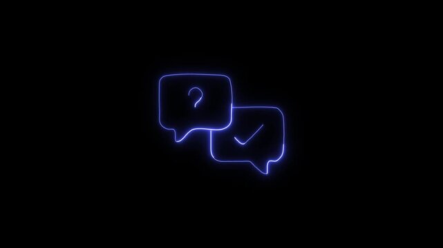 Minimalist Speech Bubble With Question Mark Design