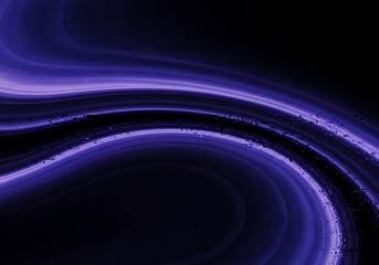 Abstract Cyber Liquid Swirl with Digital Glitch Effect, Dark Background for Data Breach or Technology Error Concept, Deep Purple and Indigo Tones