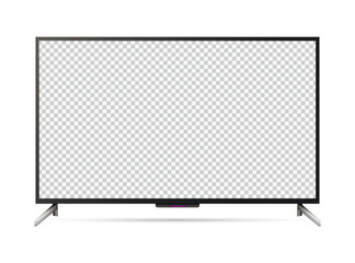 Modern flat screen television with blank empty screen