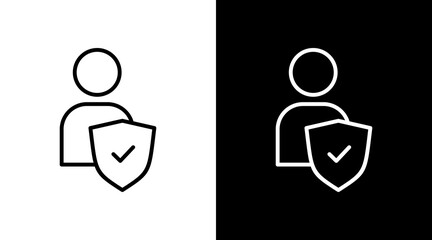 Privacy Policy White Icon Set Vector 