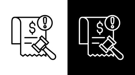 Retribution  White Icon Set Vector 