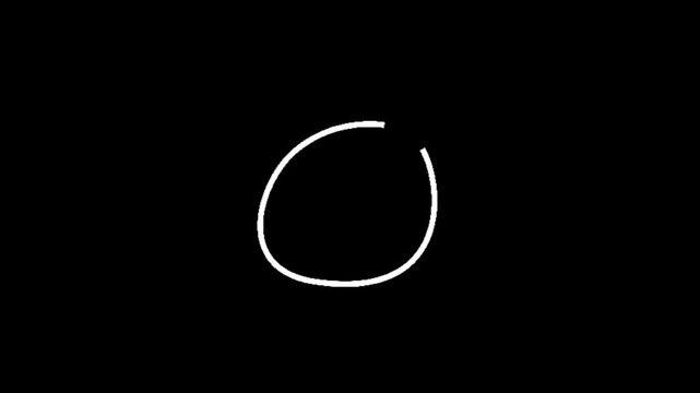 Hand-drawn animated circles highlighting focus.