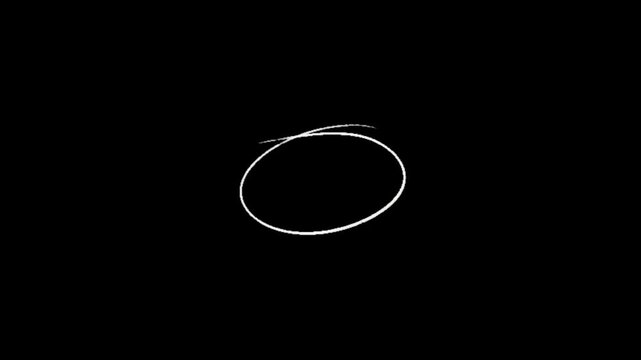 Hand-drawn animated circles highlighting focus.