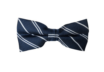 Elegant Navy Blue Striped Bow Tie &ndash; Classic Men&rsquo;s Formal Fashion Accessory