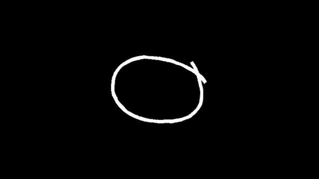Hand-drawn animated circles highlighting focus.