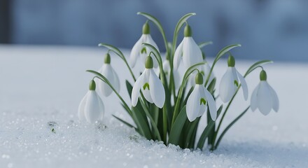 Snowdrops in the Snow - A Symbol of Hope and Renewal.