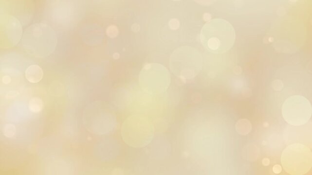 Soft beige bokeh background with glowing light.Abstract glitter.Loop video.     ベージュ　玉ボケ　ループ動画　キラキラ　アイボリー　シンプル　ふわふわ　抽象的　光る　パーティクル