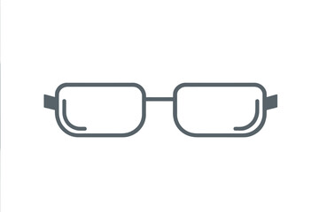 Simple eyeglasses with rectangular frames
