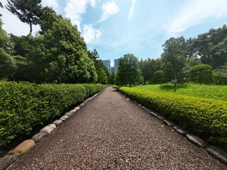Imperial gardens in Tokyo gardens, no people