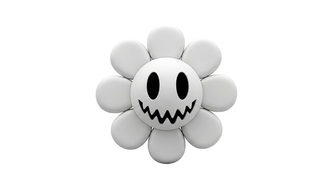 Flowey from Undertale with spooky face