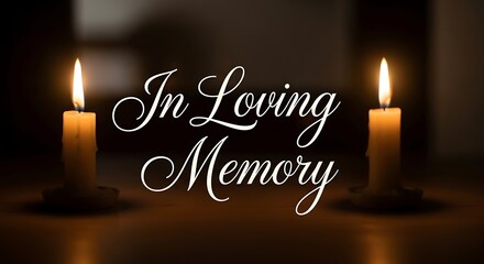 In Loving Memory - A Gentle Tribute with Flickering Candles.