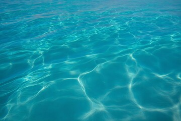 Fototapeta premium blue water background, Calm Clear Water Surface with Light Reflections 