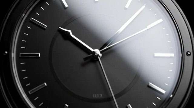 Elegant black wristwatch with a minimalist design, perfect for timekeeping and stylish accessories.