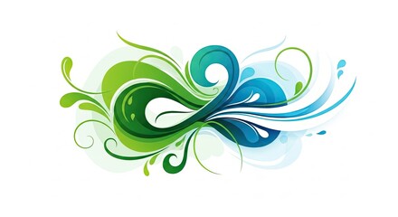 Fototapeta premium Abstract Blue and Green Liquid Motion Flow Graphic Design Element.jpg