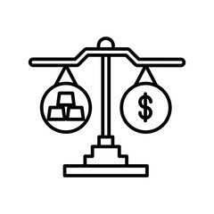 Obraz premium Gold in law icon