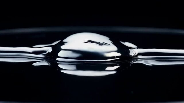 Abstract liquid silver mercury metal flowing and merging. Futuristic chrome texture background.