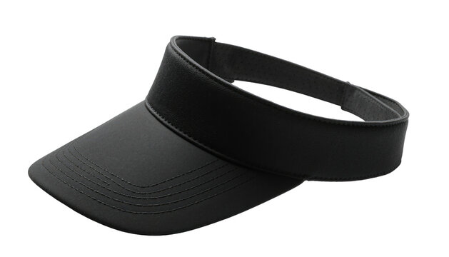 A black visor, front angled, isolated on a dark background