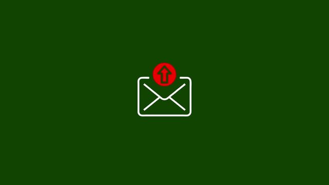Message error concept. Message icon sent error concept on green  background 