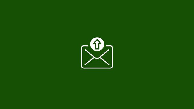 An email sent concept. inbox with a new message notification alert. A concept of digital communication, correspondence, and unread electronic mail.4k video