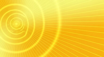 Abstract Yellow Background with Spiral and Lines for Modern Design.