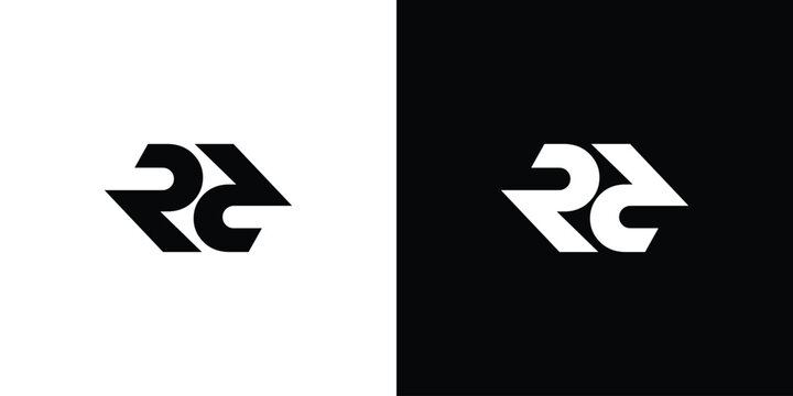 Modern and strong letter RD initials logo design
