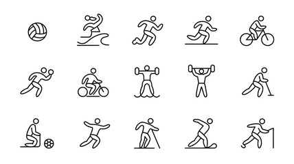 Fototapeta premium Sport Icons: A collection of sport-related icons that is perfect for any project. 