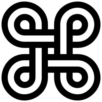 Knotting. Editable stroke vector icon.