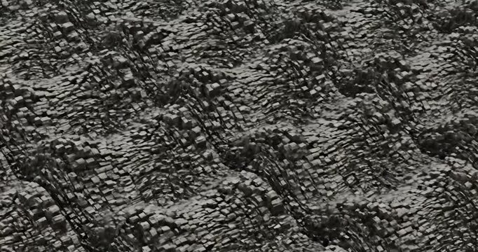 Closeup of textured roof tiles in sequence.
