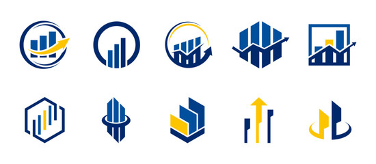 Fototapeta premium Finance Logo Set Vector Design