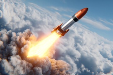 Rocket Capsule Reentering Atmosphere with Plasma Glow