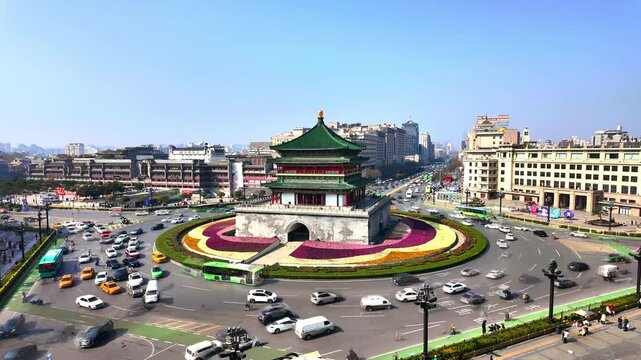Xi'an Bell Tower City Landscape, China