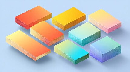 Obraz premium Realistic floating business branding card template mockup, soft shadow depth, clean minimal vector style composition, isolated studio background