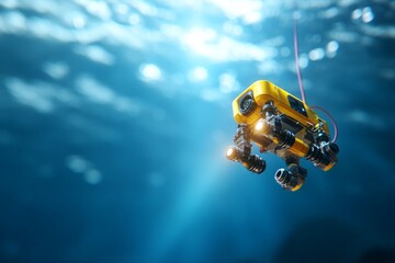 Remotely Operated Vehicle Inspecting Subsea Valve Environment