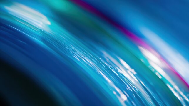 Abstract blue light trails background with neon violet accents and glowing aesthetic highlights for modern digital technology and creative design projects