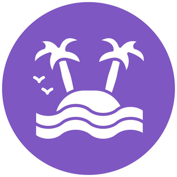 Island Landscape Icon
