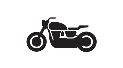 Obraz premium Motorcycle Silhouette Modern Minimalist Black Vector Graphic for Automotive Design