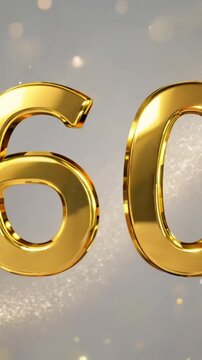 Special event celebrating the 60th anniversary with gold decorations and festivities