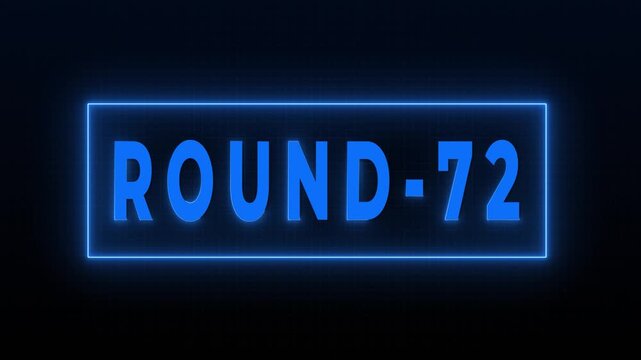Neon Round 72 Tech Countdown Animation Background in 4K