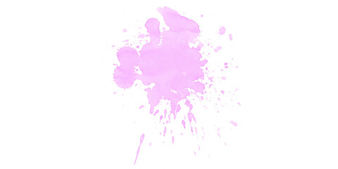 Fototapeta premium Purple watercolor splat grunge texture black background abstract design element creative fluid ink splash artistic