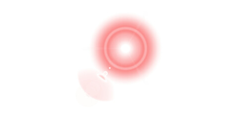 Abstract Red Glowing Concentric Target Rings Black Background Futuristic Digital Pulsating Light Focus Intense Energy