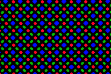 Obraz premium Colorful RGB pixel pattern abstract background inspired by digital display technology