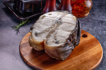 Gourmet Smoked sturgeon fish fillet