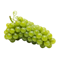 "Ripe Green Grapes Bunch &ndash; Fresh Fruit Isolated on White"