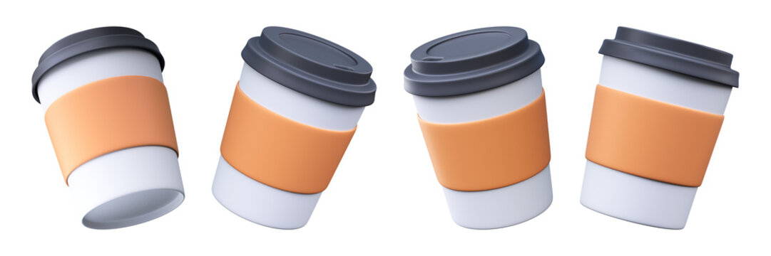 3D Eco Friendly Kraft Paper Cup Pack