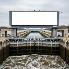 Obraz premium River Lock System Waterway Engineering Infrastructure