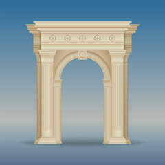 Naklejka premium An antique classical architectural archway.